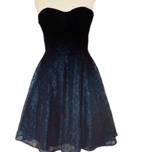 Betsy & Adam Dresses & Skirts - Betsy & Adam Turquoise Lace Party Dress 10